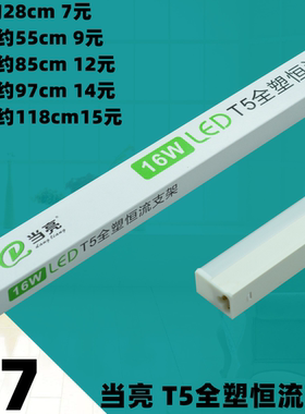 当亮led灯管t5全塑恒流一体化支架光管客厅白暖光日光灯管亮照明
