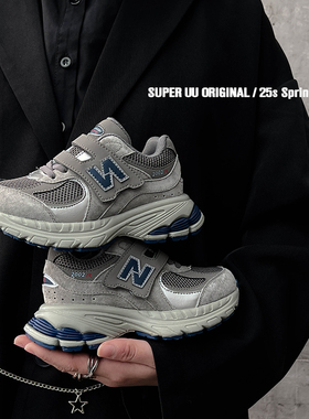 春季新款真皮儿童运动鞋防滑透气男童鞋子中大童跑步鞋女童老爹鞋