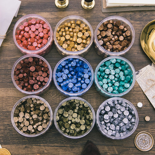 混色文艺邀请函情书礼物火漆蜡粒