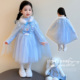 女童艾莎公主裙2025冬装 宝宝裙子女宝冬裙女孩生日儿童爱莎连衣裙
