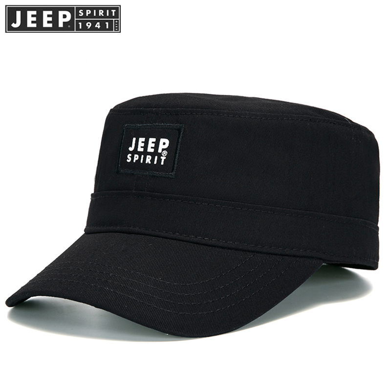 jeep户外休闲风中老年平顶帽新品