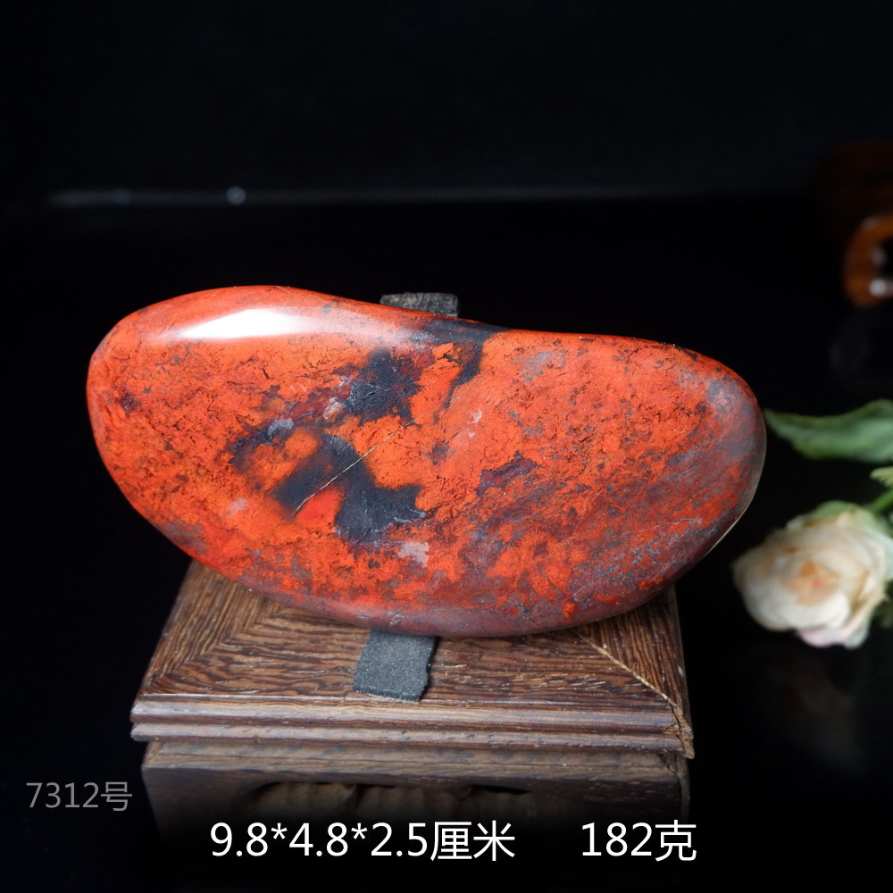 桂林鸡血玉天然原石手玩件7312鸡血石玉石玉器裸石手把件把玩
