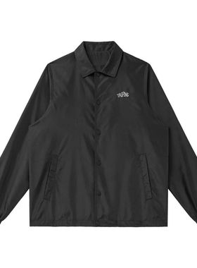 YPUT男装宽松情侣休闲教练字母外套印花夹克翻领 YHG221104A