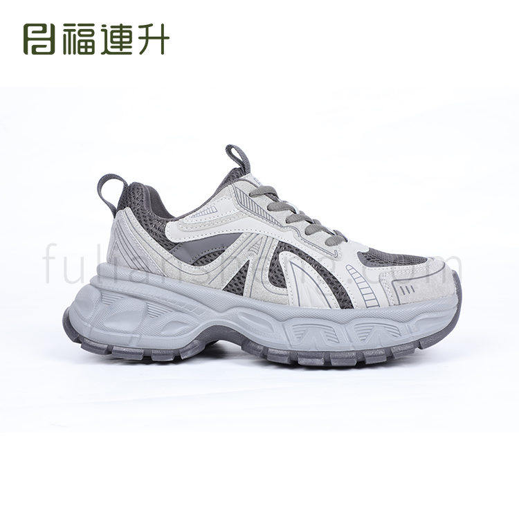福连升2026春新款休闲女鞋厚底老爹鞋运动休闲鞋透气增高百搭时尚