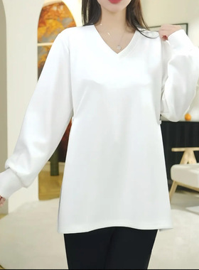 孕妇打底衫可外穿上衣洋气遮孕肚白色内搭孕中晚期孕妈妈早秋上衣