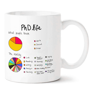PhD life博士生活陶瓷咖啡马克杯子茶水杯毕业纪念学生日礼物Gift