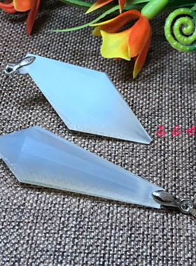 天然玛瑙灵摆吊坠原石打磨挂坠