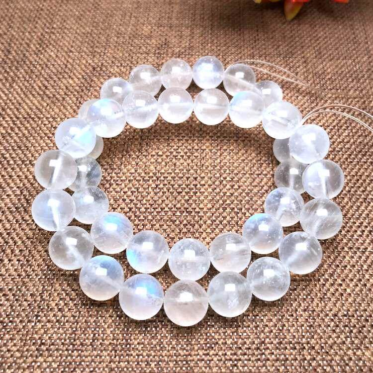 特价天然蓝月光石单圈手链原石打磨女款串珠手饰时尚礼物LY-A-001