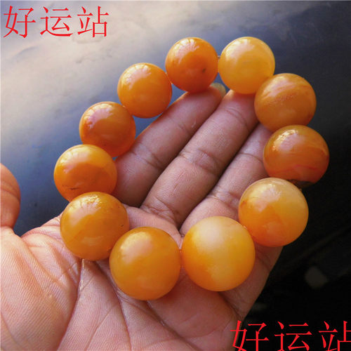 促销新款磨砂圆珠黄龙玉男士单圈手链黄蜡石亚光手珠手串珠宝首饰