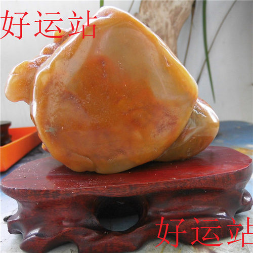 爆款促销奇石黄龙玉哥窑纹籽料原石摆件袈裟纹宝石玉佩黄蜡手把件