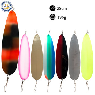 Spoons Flutter Lures Fishing 11in沙滩海钓鲈鱼304钢勺型鱼饵11