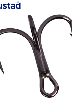 Mustad慕斯达挪威TG76NP-BN KVD三本钩2X缩短钩柄耐腐蚀渔具鱼钩