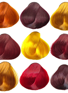 植物染发剂纯膏天然紫色栗棕浅金亚麻金黄绚丽红橙色葡萄紫酒红色