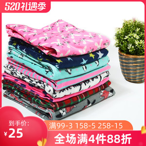 丝光绒薄款大码睡裤女200斤纯松紧腰睡裤女冬家居裤睡裤女