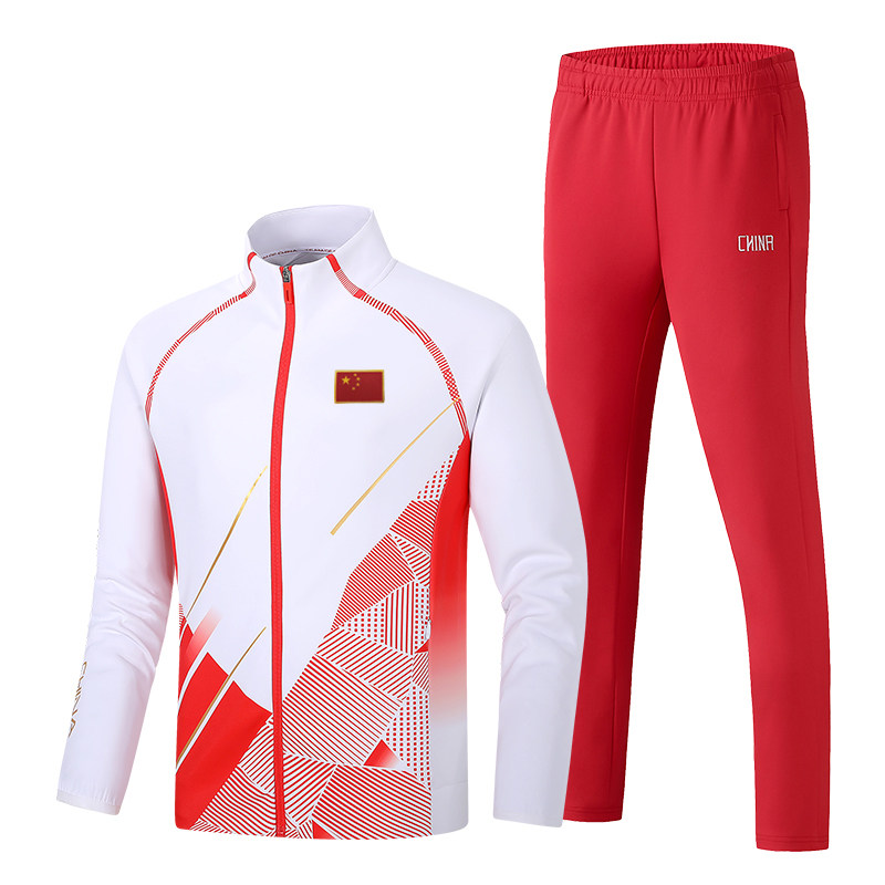 中国队国旗运动套装男女春秋国家队训练服学生运动会领奖服两件套