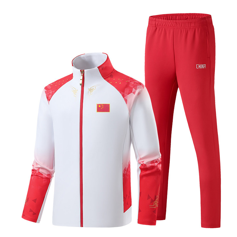 中国队运动套装男女春秋国家队训练服学生出场服领奖服长裤外套