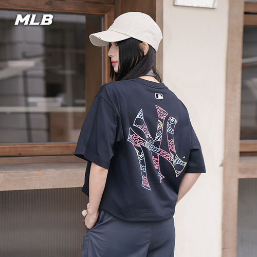 MLB情侣NY大标凉感宽松短袖T恤