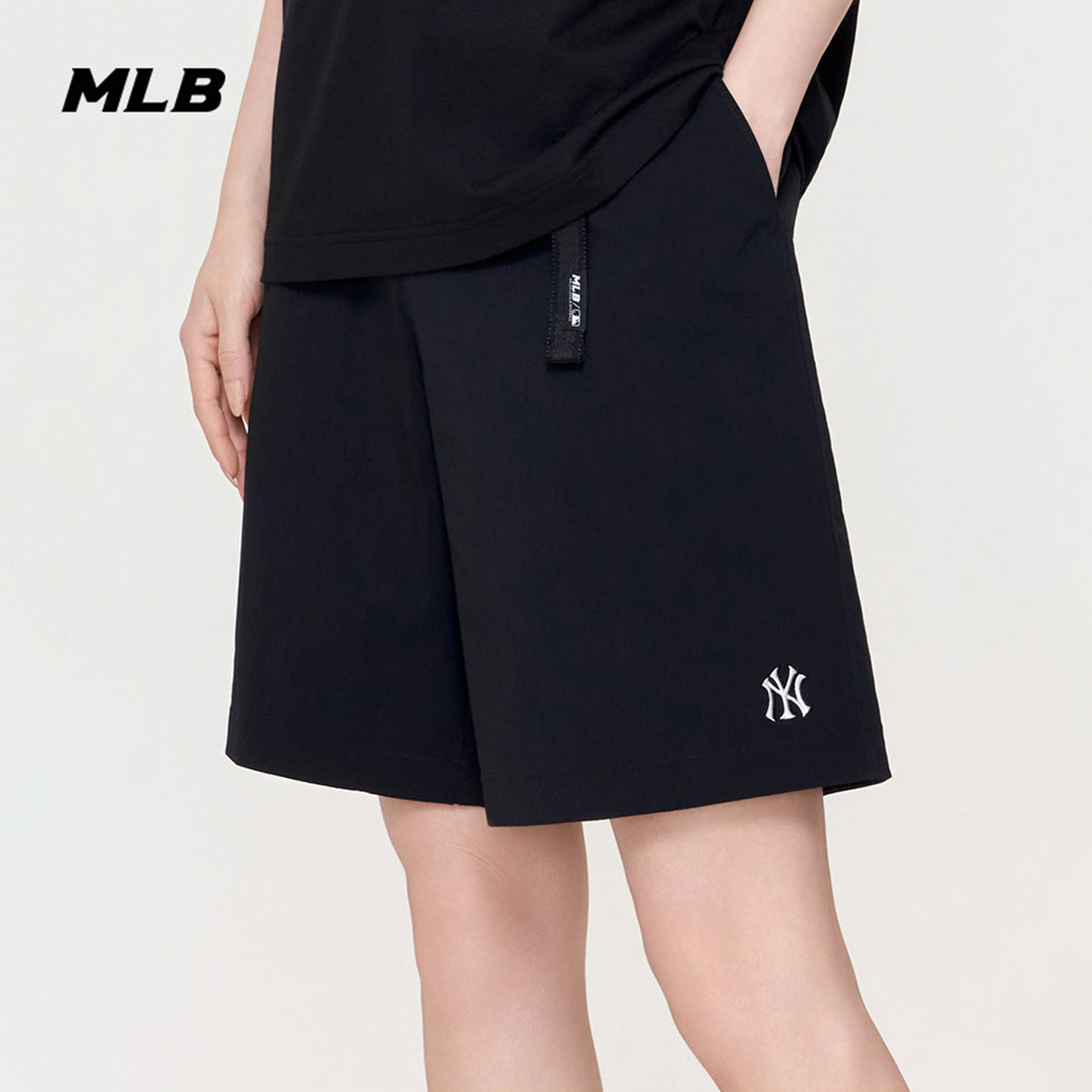 26新款MLB情侣短裤男女款NY小标凉感速干梭织休闲运动裤3ASMB0963