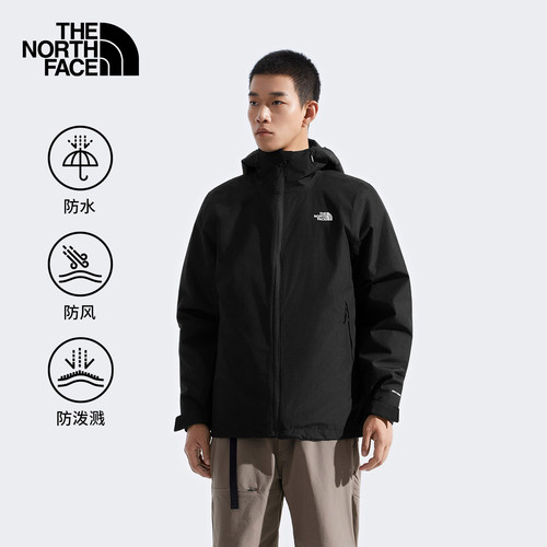 北面户外棉服内胆三合一冲锋衣男