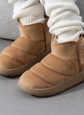 MLB休闲鞋男女同款复古潮流厚底运动耐磨轻便保暖雪地靴3AWBBCB46