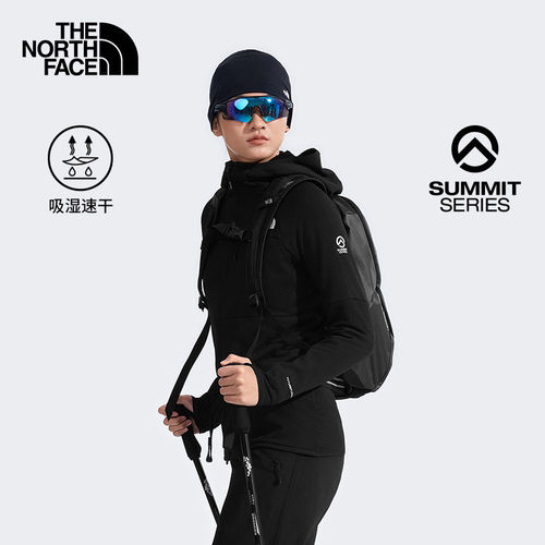 北面巅峰女蜂巢锁温抓绒外套