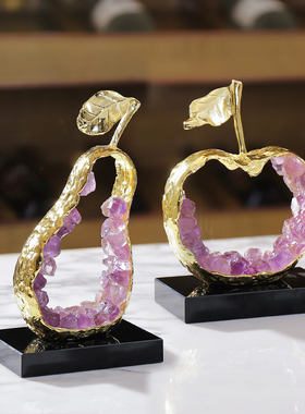 轻奢苹果雪梨客厅玄关纳福摆件