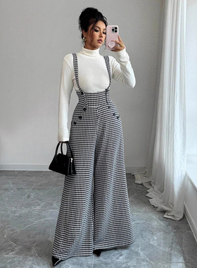 Women'sKnittedPlaidPrintHound