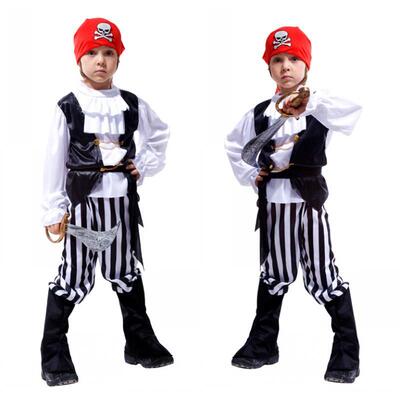 Halloween Kids Pirate Captain Masquerade Costume