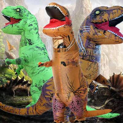 Inflatable Muscle T-Rex Dinosaur Costume, Funny