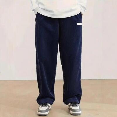 One piece men's autumn and winter corduroy straight tube