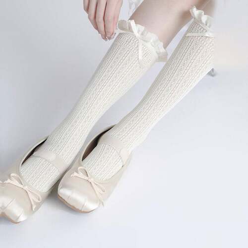 2 Pairs and Hollow Out Japanese Aesthetic Lolita Bow Ankle
