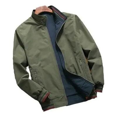 Q 61612 Men Reversible Jacket Casual High collar休闲夹克