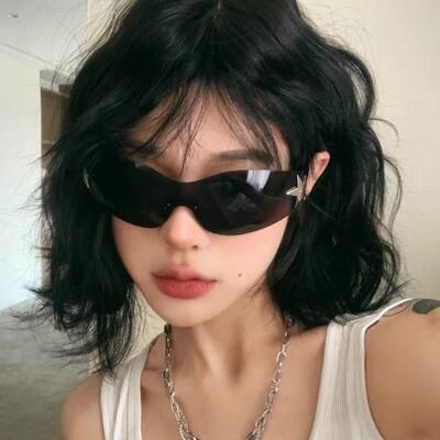 New Y2K Rimless Punk Sunglasses Goggle for Women Men Luxury