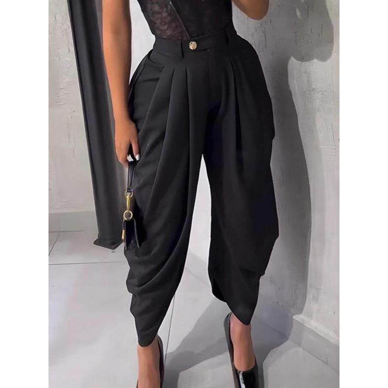 N 67438 Women Daily Wear Pants Casual Chic休闲时尚裤子