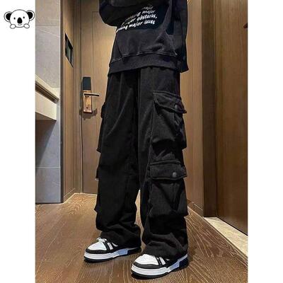 E 49170 Men Vacation Cargo Pants Loose Fit Gifts宽松工装裤