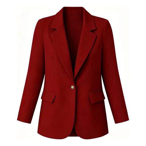 N 51071 Women Office Blazer Solid Casual西装外套