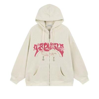 L 29127 Women Casual Hoodie Harajuku Loose Fit原宿风连帽衫