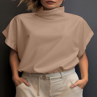 SolidHighNeckBatwingSleeve