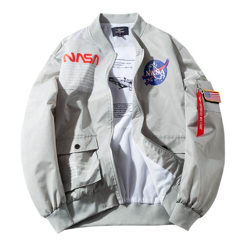 Mens Patches Slim Fit Bomber Jackets Windbreake Casual Tops