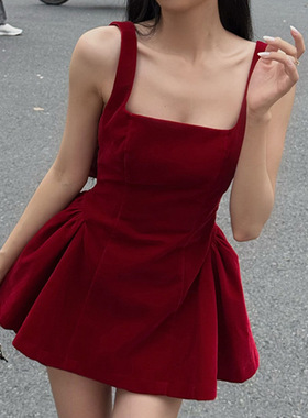 Women's Solid Color Sleeveless Deep Back Bow Decorated