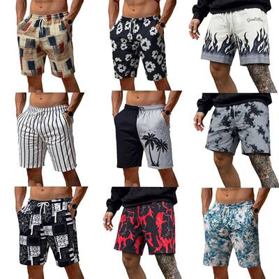 SUMIMERVIBESMen’s swim trunks with abstract geometric print