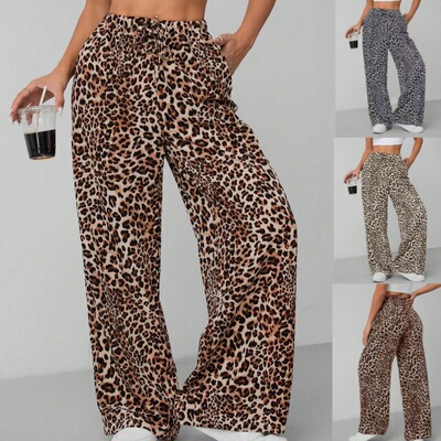 leopardprintwoventrouserswith