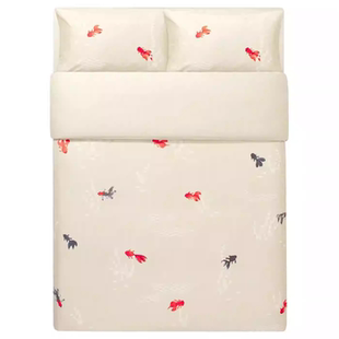 IKEA宜家 弗斯达 被套床上用品4件套枕套和被套200X230cm金鱼图案