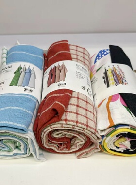 IKEA/宜家 林妮格厨房用巾抹布纯棉清洁布擦碗布擦手巾茶巾45x60