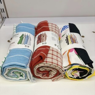 IKEA/宜家 林妮格厨房用巾抹布纯棉清洁布擦碗布擦手巾茶巾45x60