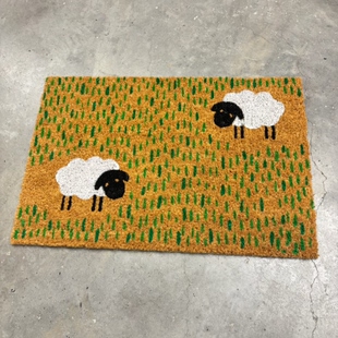 IKEA宜家 洛格 门垫入户地垫蹭灰垫小羊和小草图案清新可爱40x60