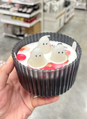 IKEA宜家 库斯法尔 杯装三头香味烛 精灵造型 28小时橡皮糖香味