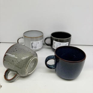IKEA宜家GLADELIG格拉德里石瓷彩釉大杯咖啡杯茶杯水杯370毫升