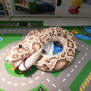 正品宜家IKEA 尤恩格斯库格玩偶毛绒玩具蟒蛇公仔仿真蛇玩偶包邮