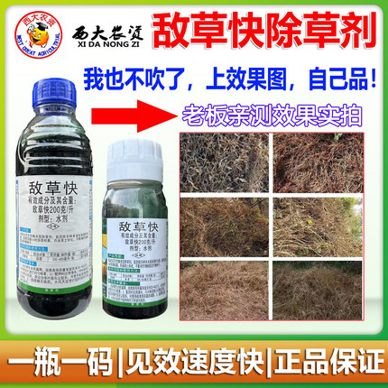 灭抑得烈日敌草快除草剂果园空荒地敌草怏水花生牛筋杂草农药包邮